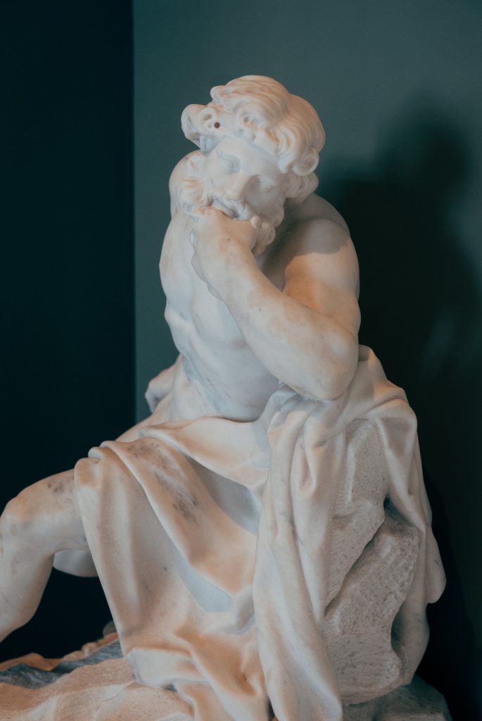 Greek philosopher statue